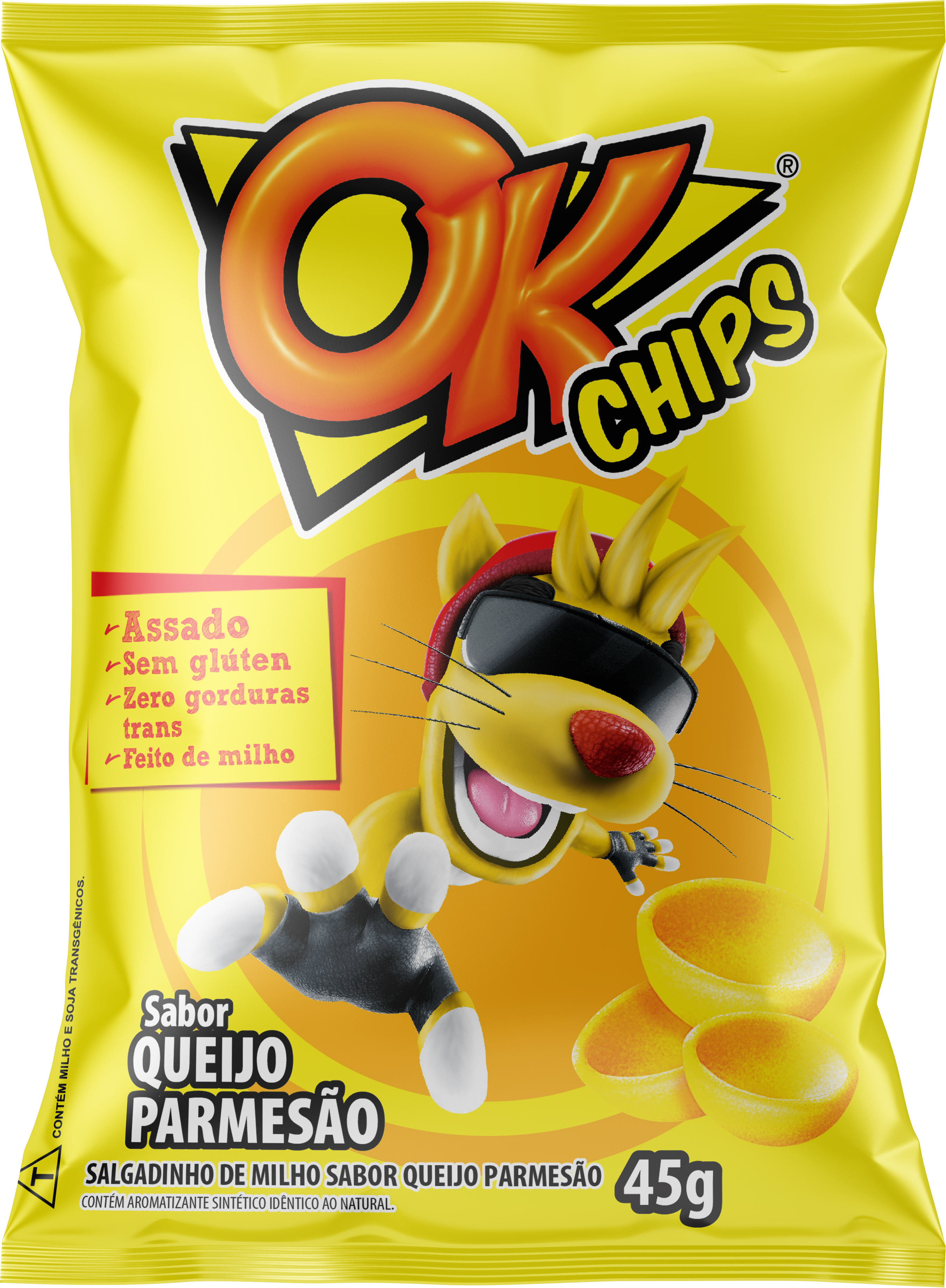 OK Chips Queijo Parmesão 45g