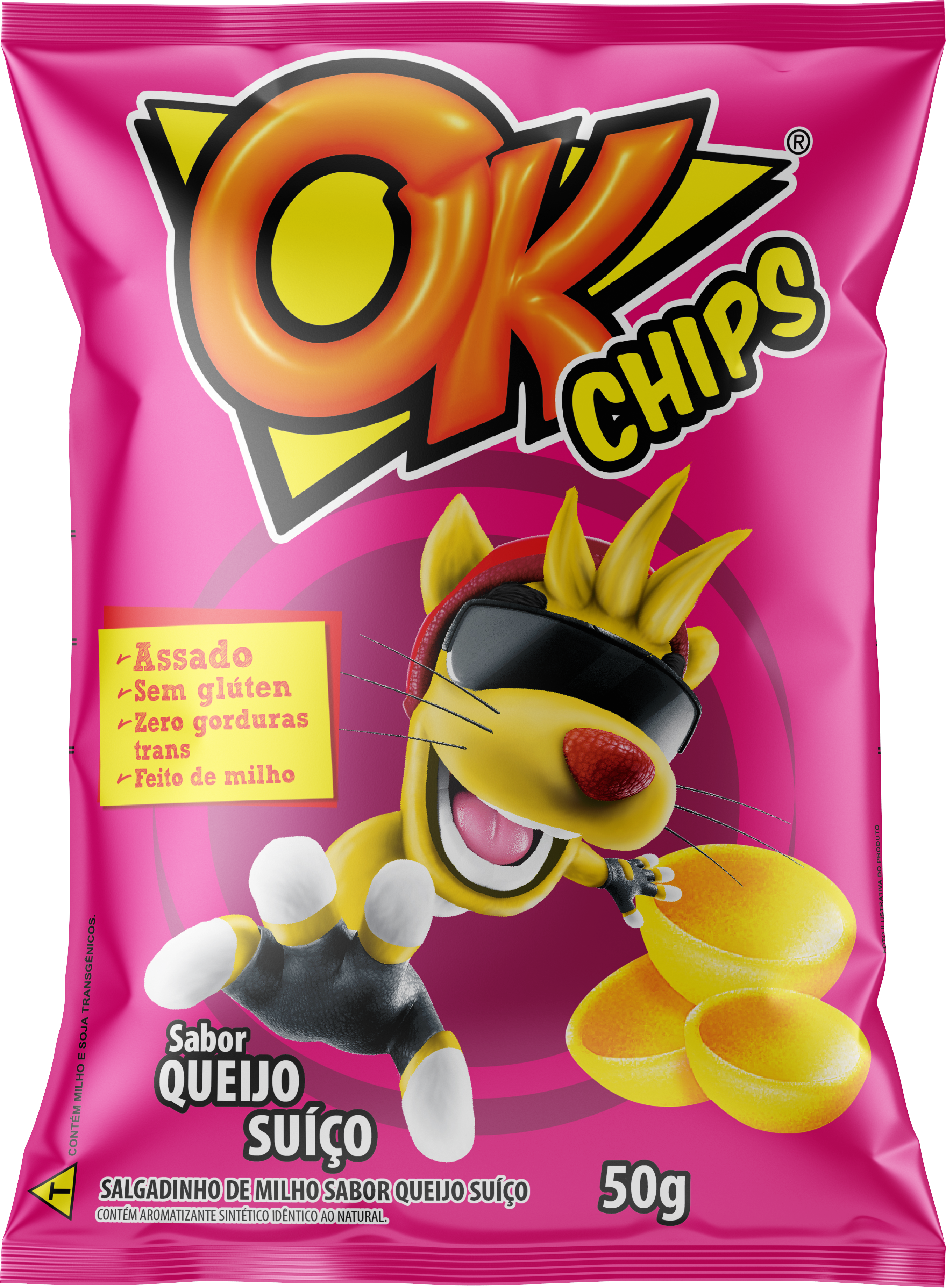 OK Chips Queijo Suíço 50g